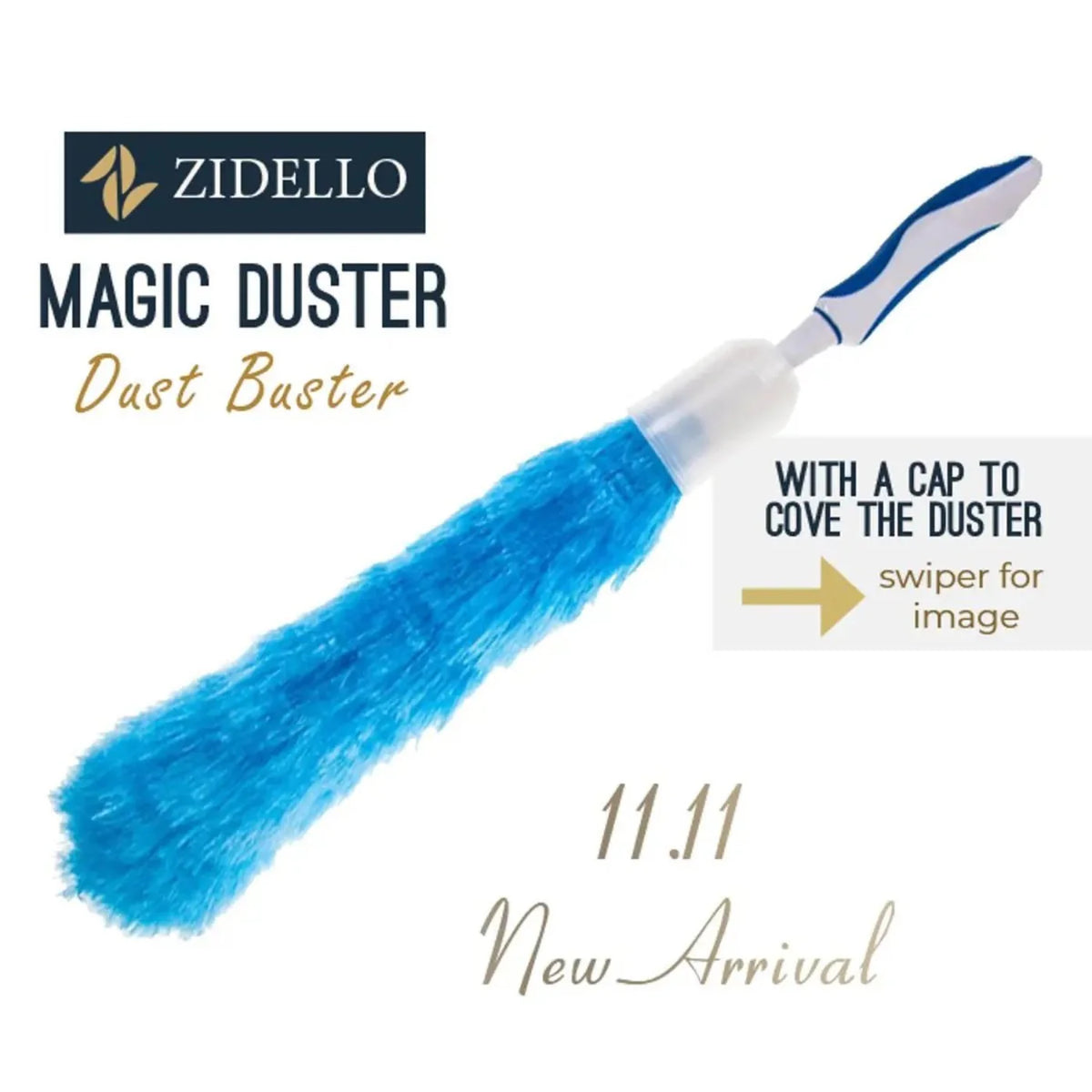 Static Feather Duster With Protective Cover Ideal For Home Office And Car Dust Cleaning
