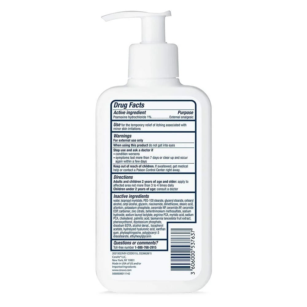 CeraVe Itch Relief Moisturizing Lotion | Fast-Acting Relief for Dry, Itchy Skin | With Ceramides, Niacinamide & Hyaluronic Acid | 237ml