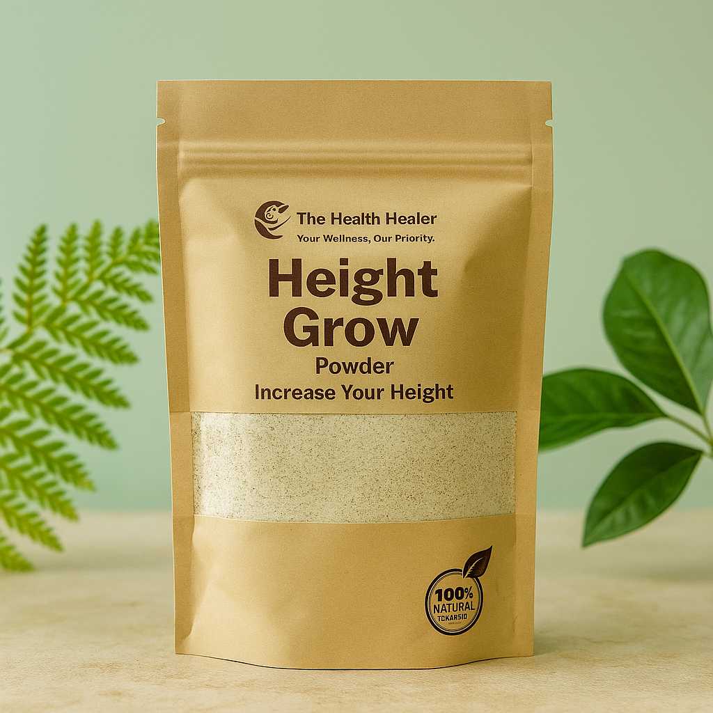 The Health Healer Height Grow Powder – 100% Natural Height Increase Supplement (60 Grams)