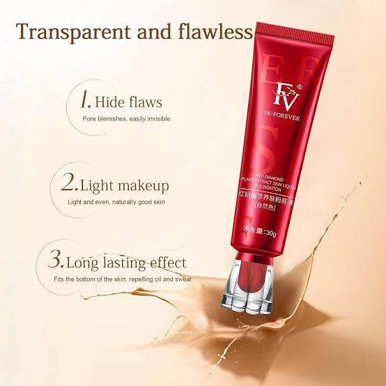 Fv Foundation Waterproof With Medium Coverage Oil Free Amp Long Lasting Matte Orever Foundation For Oilynormal Skin Forever Liquid Makeup Foundation For Face 30G Ivory