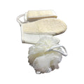 Exfoliating Bath Set Loofah Gloves Back Scrubber Belt Loofah Sponge Bathing Combo
