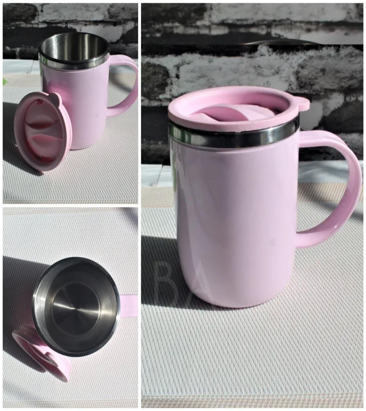 Stainless Steel Hot Cold Coffee Mug With Air Tight Lid Random Color