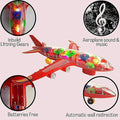 New Trending Transparent Gear Plane Toy Light Mode Music Bump And Go Action 45X46 Cm Battery Operated For Kids Ages 3 And Up
