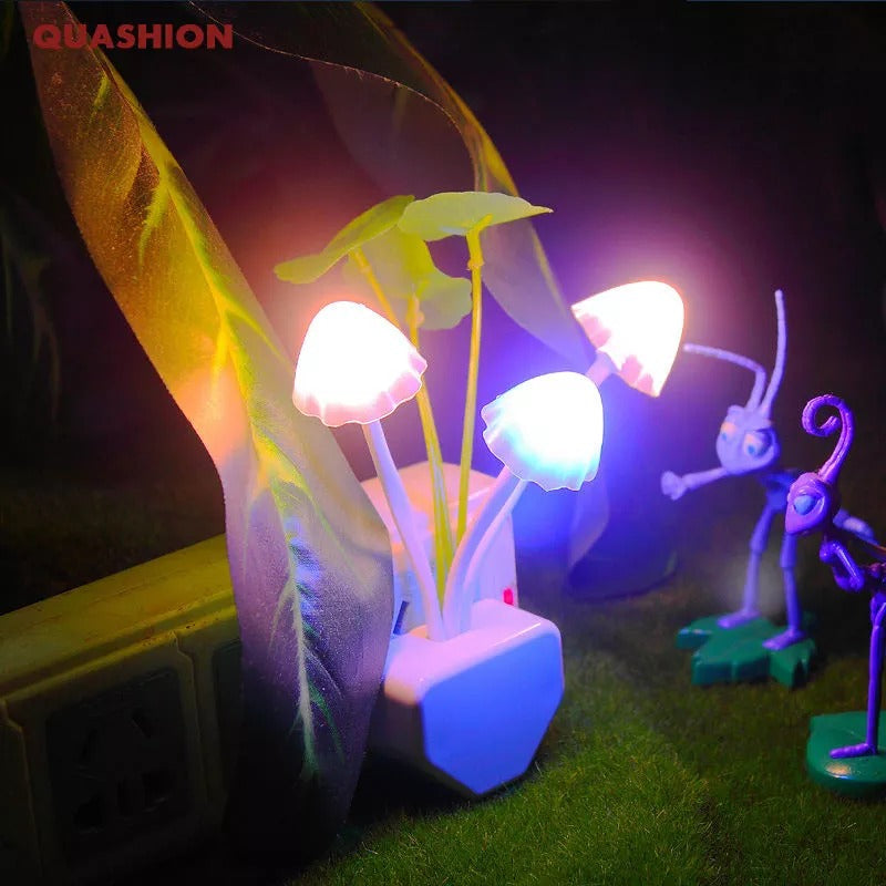 Mushroom Night Light Dusk To Dawn Sensor Led Night Lights Flower Lamp Bedroom Baby Room Lamps For Kids Gifts 2