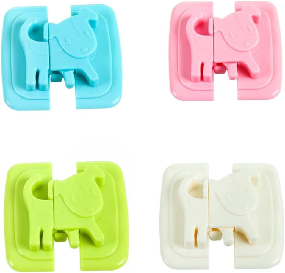 01 Pcs Cute Dog Shape Cartoon Cabinet Door Child Safe Lock Refrigerator Toilet Baby Safety Tools Refrigerator Lock Lock For Cabinet Random Color