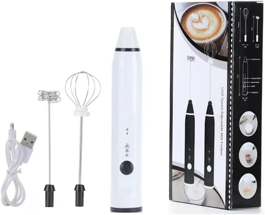 Rechargeable Electric Coffee Mixer Egg Beater Quick Frothing Action 2567107
