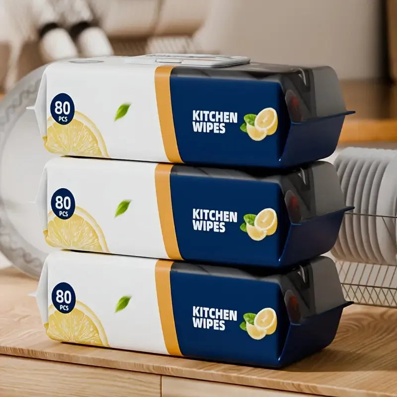 Kitchen Wipes Pack Of 80 Pieces Multipurpose Cleaning Wipes For Home And Kitchen Use Soft And Durable Material For Effective Cleaning