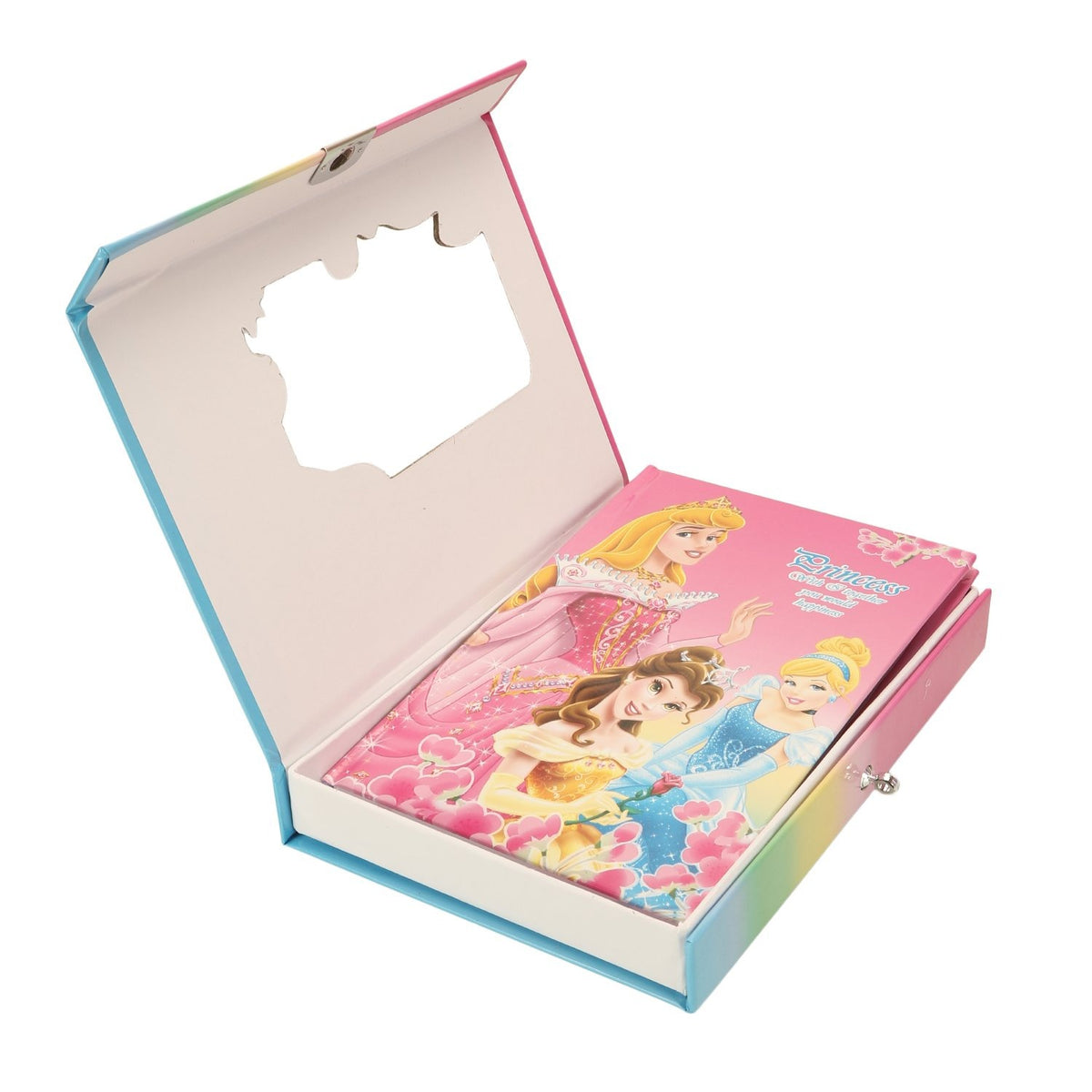 Princess Frozen Amp Sofia Cover Fancy Lock Spiral Binding Diary Medium Size With Box 40 Pages 22 X 16 Cm