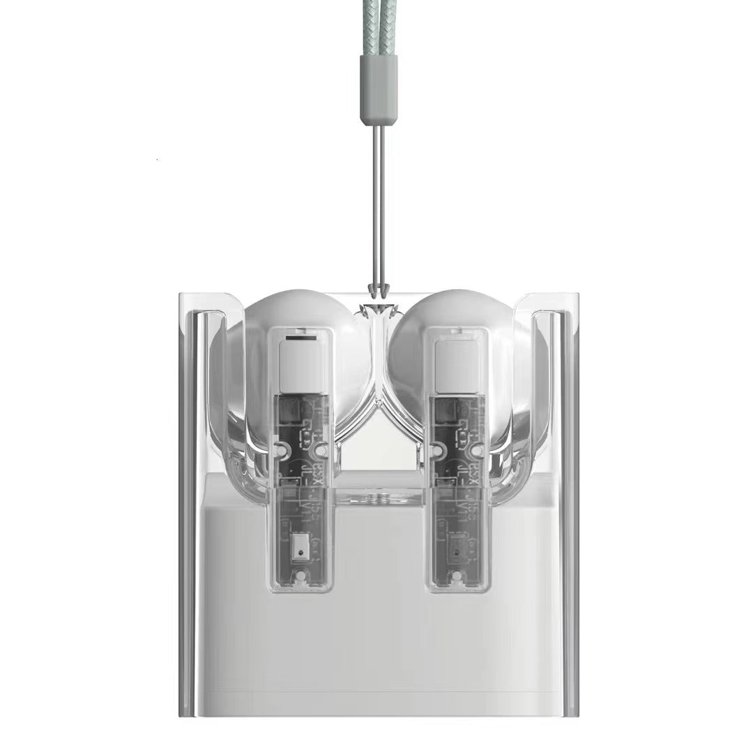 G65 Wireless Stereo Hifi Earphones Bluetooth 53 Transparent Design Anc Sweatproof Built In Microphone 7 Hour Battery