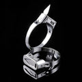 Stainless Steel Self Defense Ring With Hidden Blade Adjustable Mini Knife Ring For Personal Safety Wearable Concealed Protection Tool For Men Women