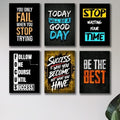 Set Of 6 Motivational Wooden Canvas Frames For Wall Decore 8X11 Inches Size Sticky Phototiles Frames 3605633