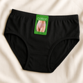 Cotton Plain Panty for Women – Soft &amp; Comfortable Underwear (Skin, Black, S/M/L) - Black, Large