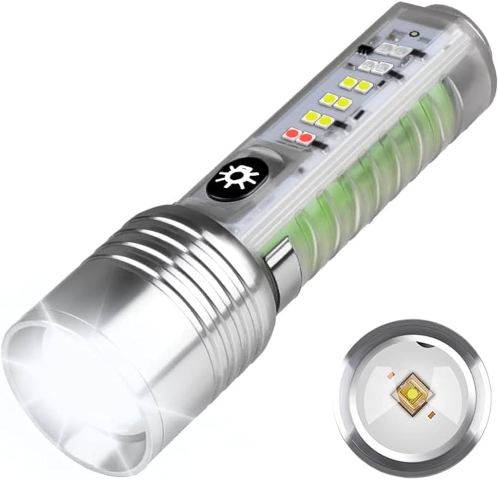 Coba Mini Led Torch Light Coba Cb 1658 Super Bright Handheld Tactical Light Multiple Modes Zoom Able Electric Flashlight For Camping Hiking Amp Cycling Random Color