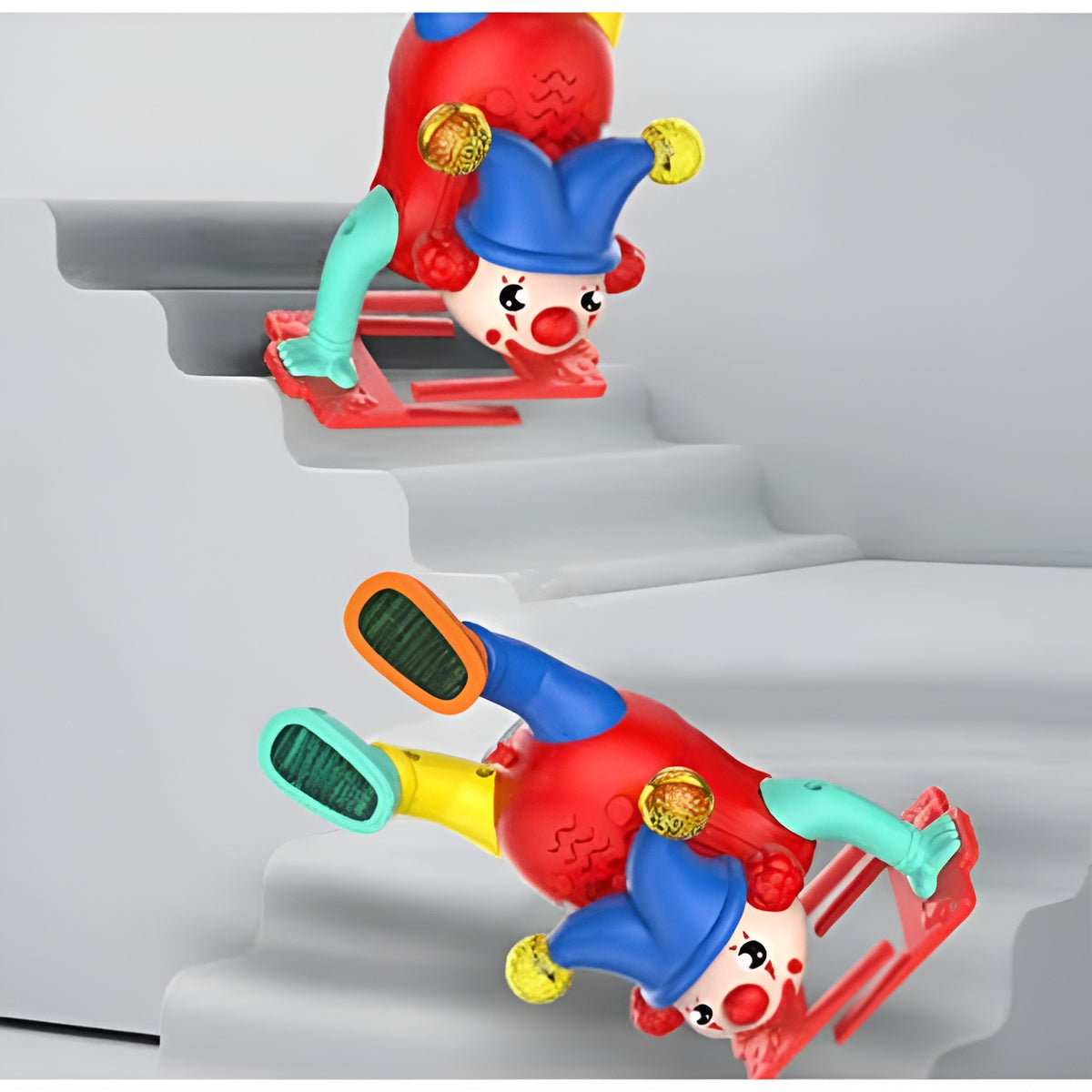 Electric Upside Down Dancing Clown Toy With Music Flashing Lights Battery Operated Multicolor Fun Interactive Gift For Kids Above 3 Years Random Color