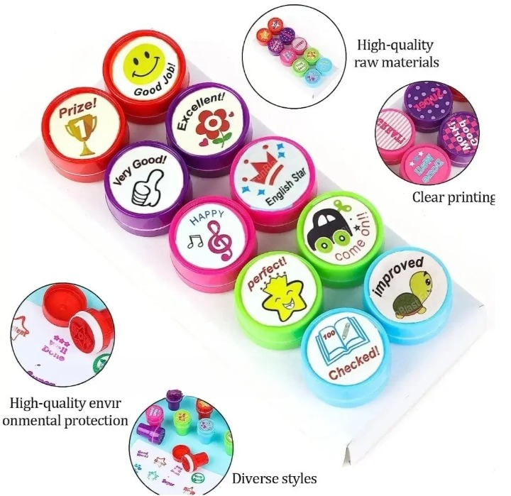 Appreciation Stamps Kids Stamp Set For Motivation Self Inking Pack Of 10