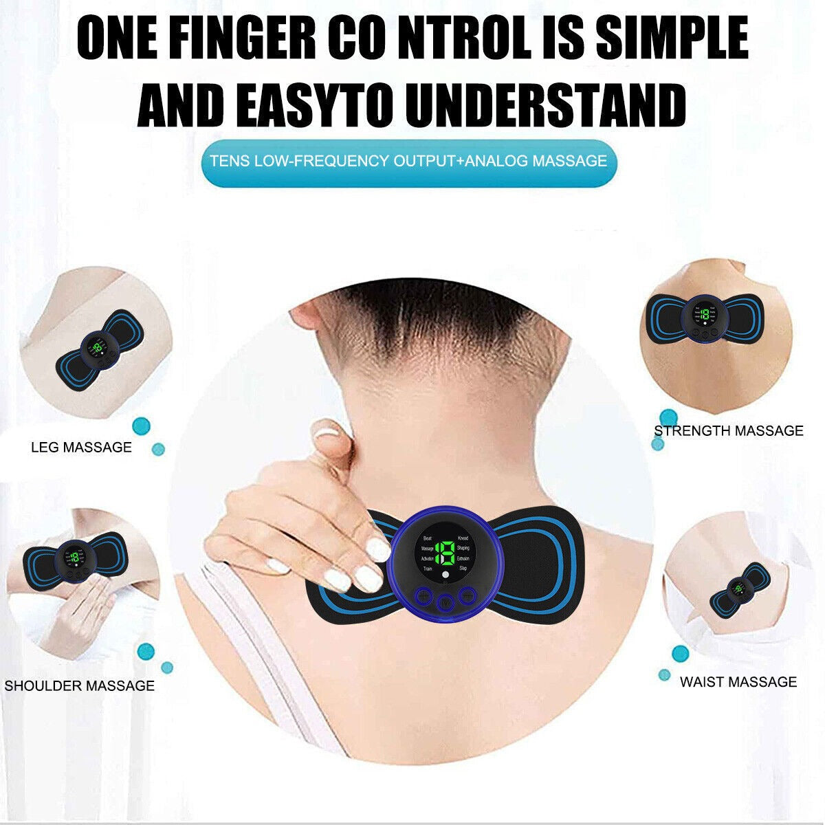 Portable Ems Mini Electric Massager Patch Muscle Pain Relief For Neck Back Arms Amp Full Body