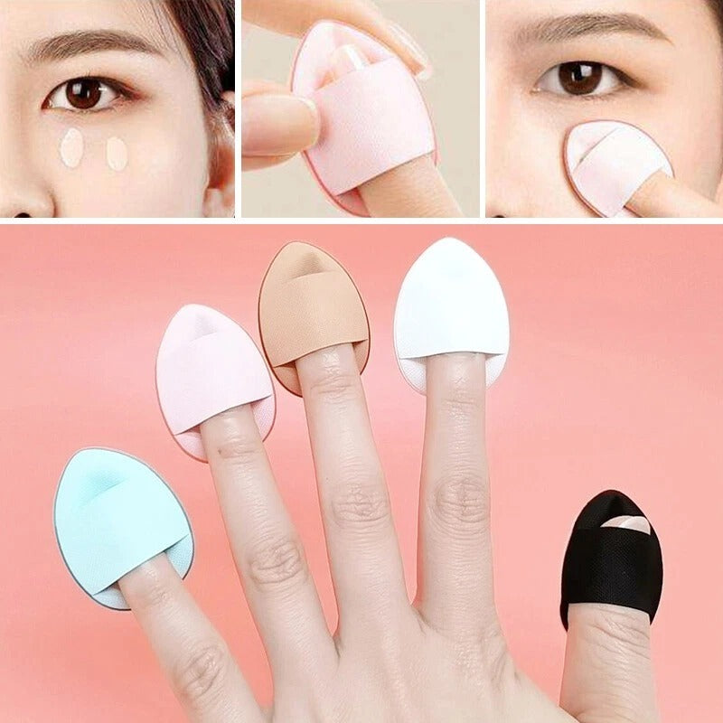 12Pcs Mini Finger Powder Puff Set Air Cushion Sponge Concealer Foundation Makeup