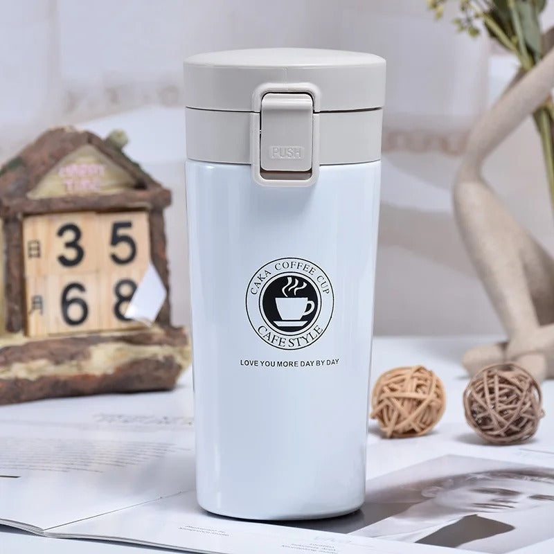 Hot Amp Cold Stainless Steel Vacuum Flask 380Ml Double Wall Insulated Water Bottle Leakproof Coffee Amp Tea Thermos Travel Mug Random Color