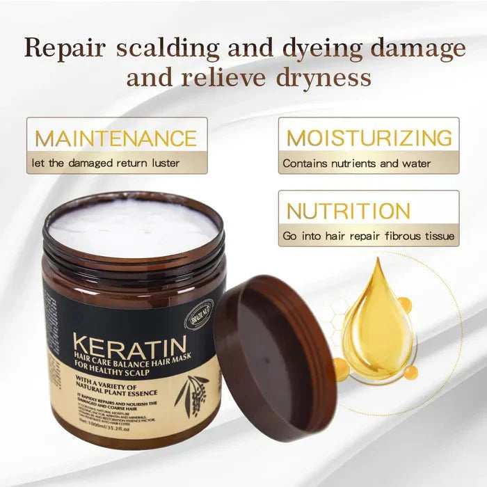 Sealed Packed Keratin Hair Mask Treatment Keratin Hair Care Balance Mask And Treatment For Healthy Scalp 500Ml
