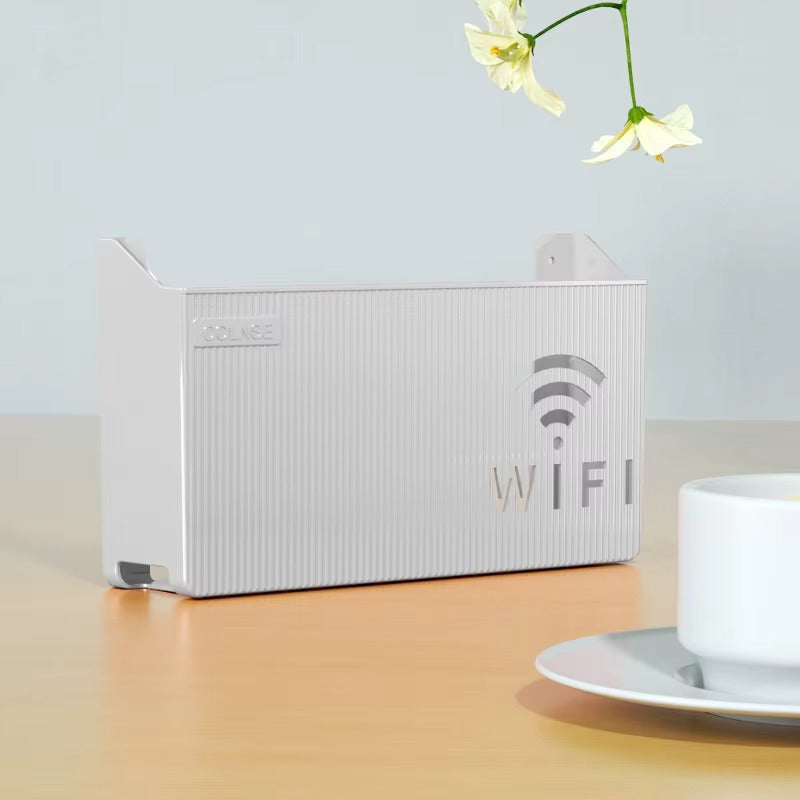 Wifi Router Shelf Cable Organizer Wall Mount Abs Plastic Storage Box For Routers Power Strips Cables Random Colors