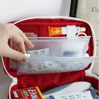 Medical First Aid Kit Pouch Empty Bag Emergency Medicine Storage Organizer Bag First Aid Kit  (Workplace, Home, Sports  ) (Random Color)
