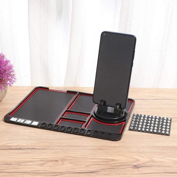 Non Slip Dashboard Matt With Phone Holder Keychain Coins Card Holder 4
