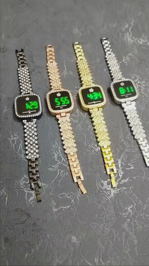 Ladies Square Dial Digital Watch Stylish Design Clear Display Comfortable Strap Easy To Use Reliable Performance Perfect For Daily Wear - Silver