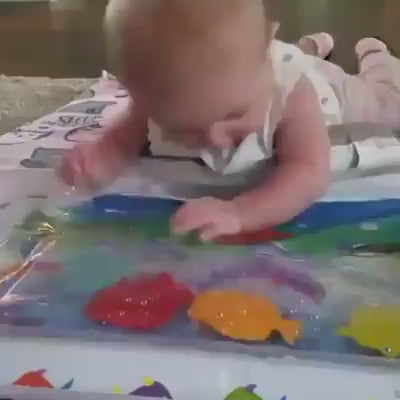 Inflatable Leakproof Tummy Time Water Mat For Kids Safe Fun Baby Play Mat Random Color