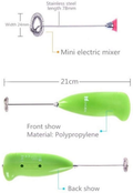 Electric Egg Beater Milk Drink Coffee Whisk Mixer Foamer Mini Handle Stirrer Practical Cooking Tool Kitchen Cell Operated Mix Random Color 5