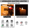 Arc Lighter With Usb Chargingflameless Windproofled Battery Displaysafety Switchrotate 360 Degreesfor Aromatherapy Random Colors 1928959