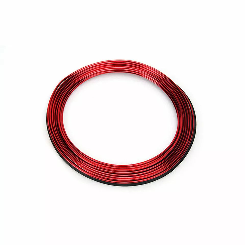 5M Cars Auto Accessories Dashboard Car Styling Interior Decoration Strips Moulding Trim Red Color