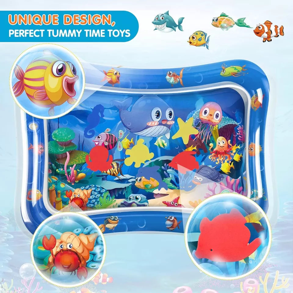 Inflatable Leakproof Tummy Time Water Mat For Kids Safe Fun Baby Play Mat Random Color