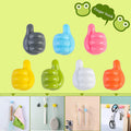 Pack Off 10 Thumb Wall Hook Wall Decoration Hook Creative Silicone Thumb Key Hanger Hooksrandom Color