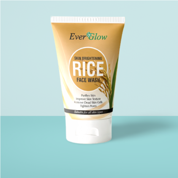 Everglow Skin Brightening Rice Face Wash 120 Ml Purifies Improves Texture Exfoliates Tightens Pores For All Skin Types Face Wash Rise Face Wash